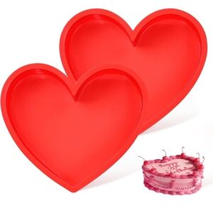 Silicone Red‎ Heart Cake Molds (2)